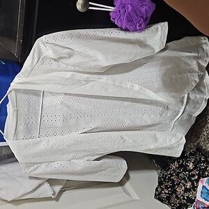 White cardigan size small